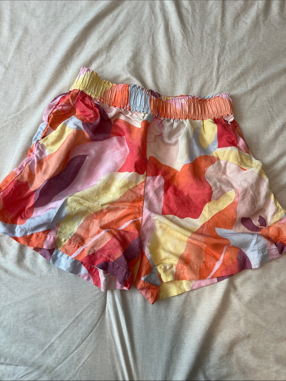 H&M Multicolor Wavy High-Waist Shorts